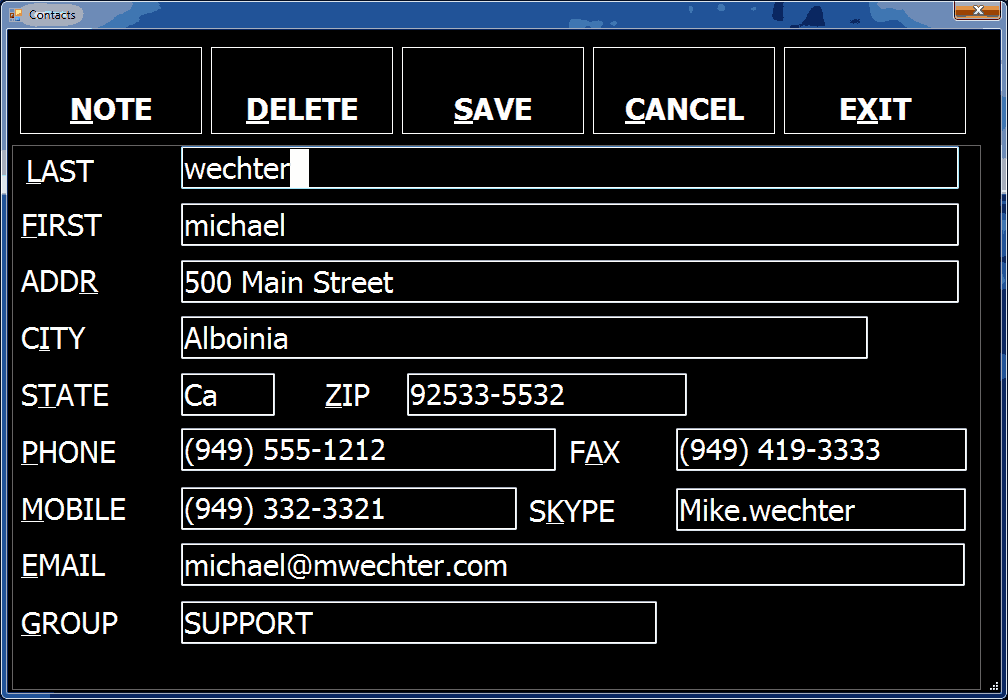 CONTACT Detail
